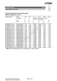 B72220P3681K101 Datasheet Page 3