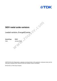 B72220Q0461K101 Datasheet Cover