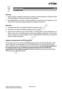 B72220Q0461K101 Datasheet Page 22