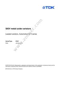 B72220S1390K501 Datasheet Cover