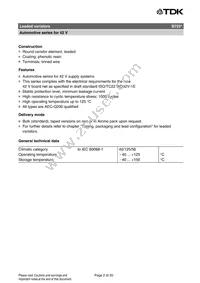 B72220S1390K501 Datasheet Page 2