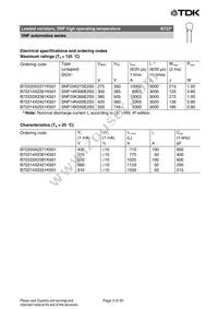 B72220X2421K502 Datasheet Page 3