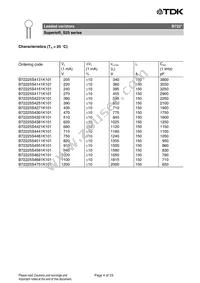 B72225S4581K101 Datasheet Page 4