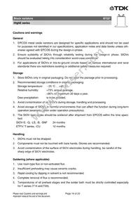 B72280B0231K001 Datasheet Page 19