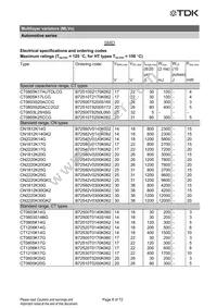 B72510T2170K062 Datasheet Page 8