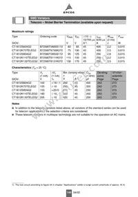 B72580V0600S162 Datasheet Page 2