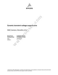 B72660M0131K093 Datasheet Cover