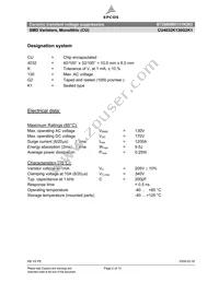 B72660M0131K093 Datasheet Page 2