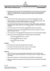 B72660M0461K093 Datasheet Page 10