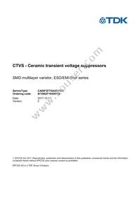 B72862F1050S160 Datasheet Cover