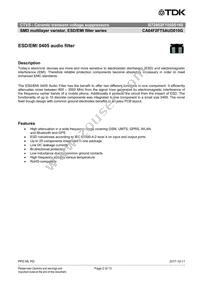 B72862F1050S160 Datasheet Page 2