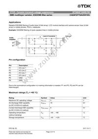 B72862F1050S160 Datasheet Page 3