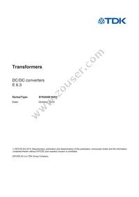 B78304B1030A003 Datasheet Cover