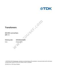 B78334B1018A003 Datasheet Cover