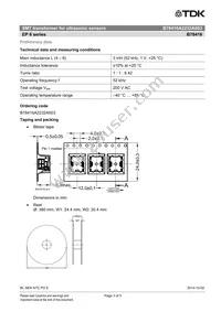 B78416A2232A003 Datasheet Page 3