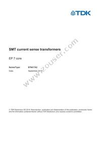 B78417A2287A003 Datasheet Cover