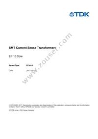 B78419A2288A003 Datasheet Cover