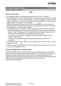 B78476A1889A003 Datasheet Page 4