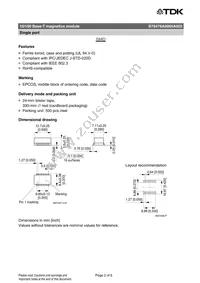 B78476A8065A003 Datasheet Page 2