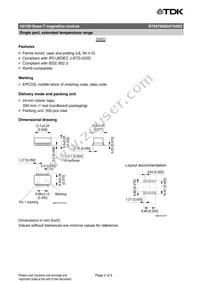 B78476A8247A003 Datasheet Page 2