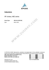 B82143B1682K Datasheet Cover