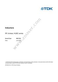 B82145A2335J000 Datasheet Cover