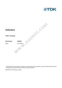 B82500C0000A005 Datasheet Cover