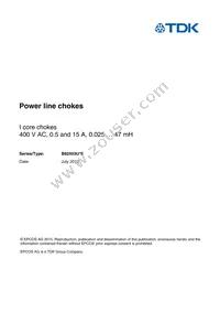 B82503UE4 Datasheet Cover