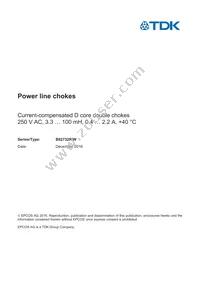 B82732W2901B030 Datasheet Cover