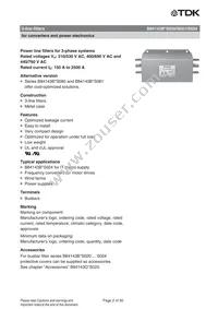 B84143B0150S020 Datasheet Page 2