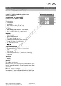 B84144B0600S121 Datasheet Page 2