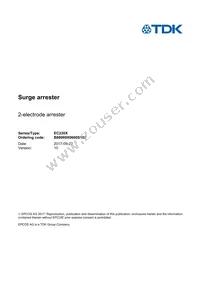 B88069X0660S102 Datasheet Cover