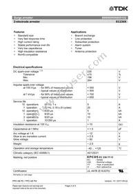 B88069X0660S102 Datasheet Page 2