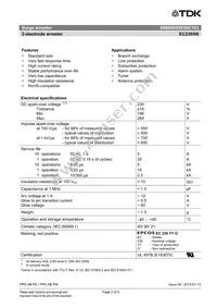 B88069X0830C103 Datasheet Page 2