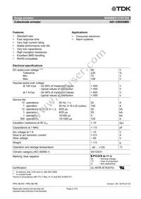 B88069X1370T352 Datasheet Page 2