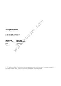 B88069X1410C103 Datasheet Cover