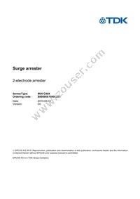 B88069X1590C253 Datasheet Cover