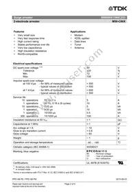 B88069X1590C253 Datasheet Page 2