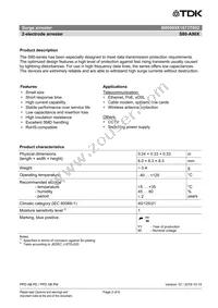 B88069X1673T602 Datasheet Page 2