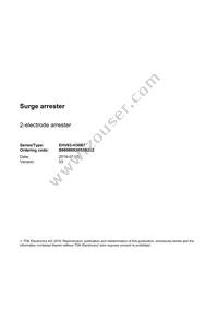 B88069X2053B252 Datasheet Cover