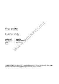 B88069X2200S102 Datasheet Cover