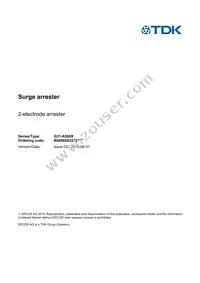 B88069X2233T103 Datasheet Cover