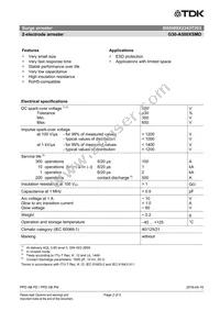 B88069X2243T203 Datasheet Page 2