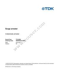 B88069X2271B502 Datasheet Cover