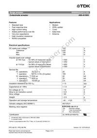 B88069X2301C103 Datasheet Page 2