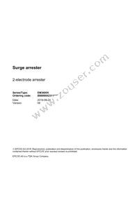 B88069X2311S102 Datasheet Cover