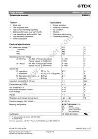 B88069X2593T502 Datasheet Page 2