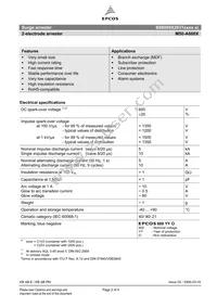 B88069X2631C253 Datasheet Page 2