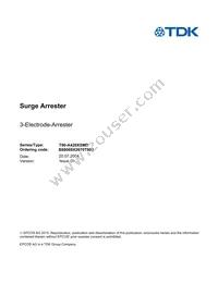 B88069X2670T902 Datasheet Cover