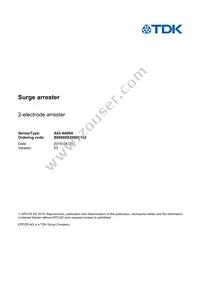 B88069X2890C102 Datasheet Cover